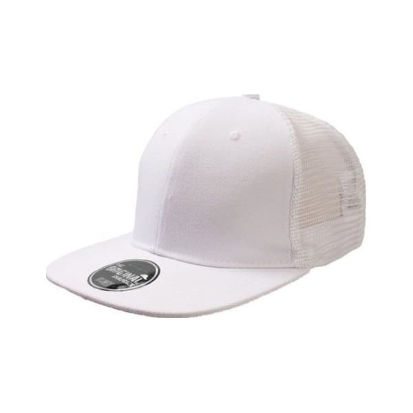 FLAT JOCKEY WHITE CAP WITH VISOR