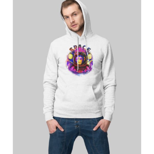 SPACE MONKEY MEN HOODIE | WHITE