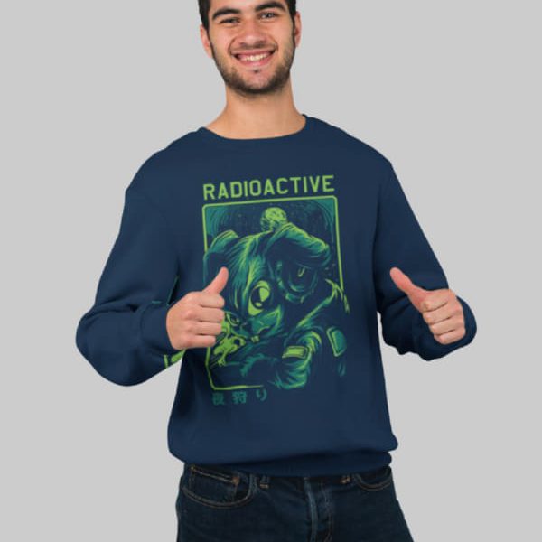 RADIOACTIVE MUTANT RABBIT MEN SWEATSHIRT | NAVY