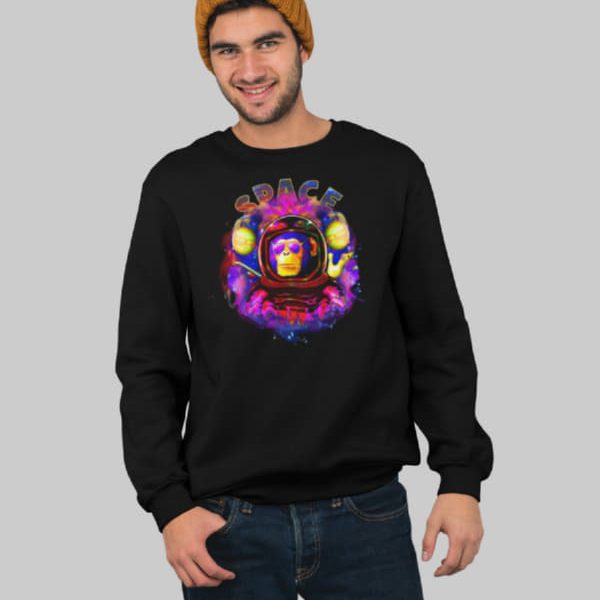 SPACE MONKEY SWEATSHIRT | BLACK