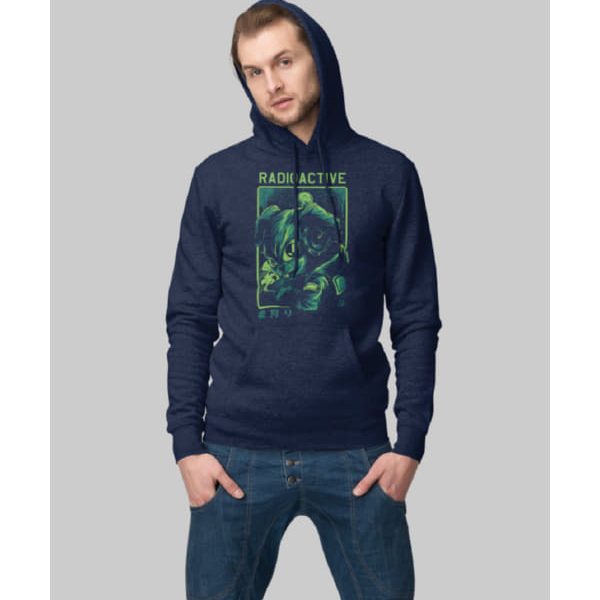 RADIOACTIVE MUTANT RABBIT MEN HOODIE | NAVY