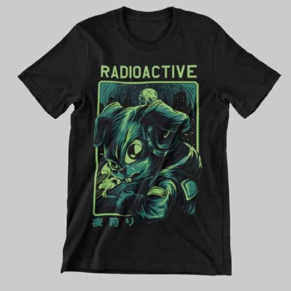 RADIOACTIVE MUTANT RABBIT KIDS T-SHIRT | BLACK