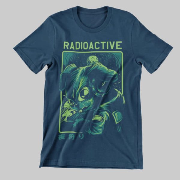 RADIOACTIVE MUTANT RABBIT KIDS T-SHIRT | NAVY