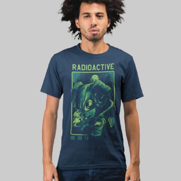 RADIOACTIVE MUTANT RABBIT MEN T-SHIRT | NAVY