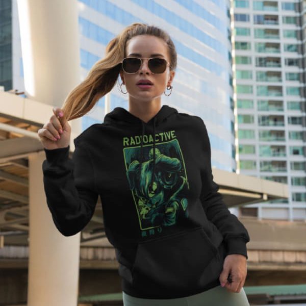 RADIOACTIVE MUTANT RABBIT WOMAN HOODIE