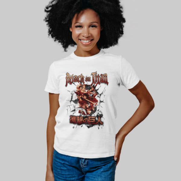 ATTACK ON TITAN WOMAN T-SHIRT | WHITE