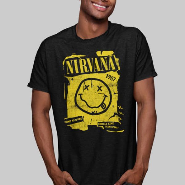 Nirvana ανδρικό T-shirt | Μαύρο