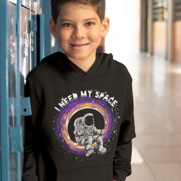 I NEED MY SPACE KIDS HOODIE