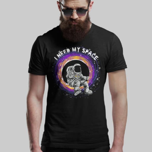 I NEED MY SPACE MEN T-SHIRT | BLACK