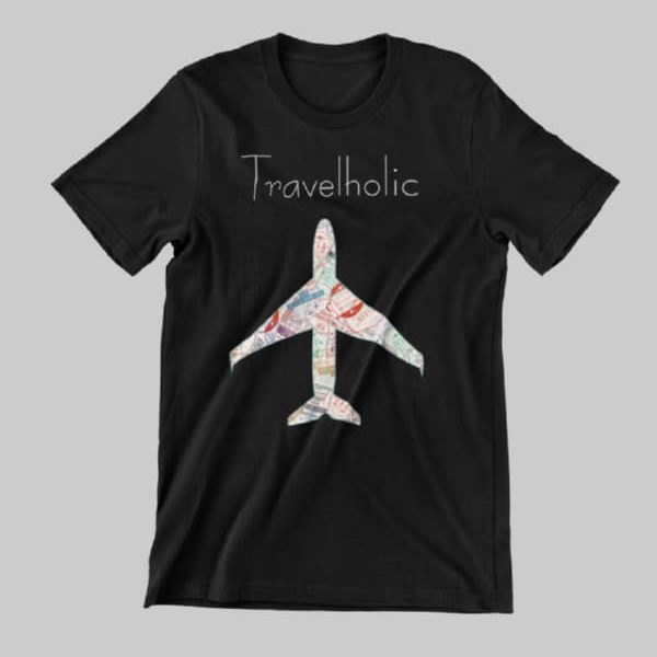 Travelholic παιδικό T-shirt | Μαύρο